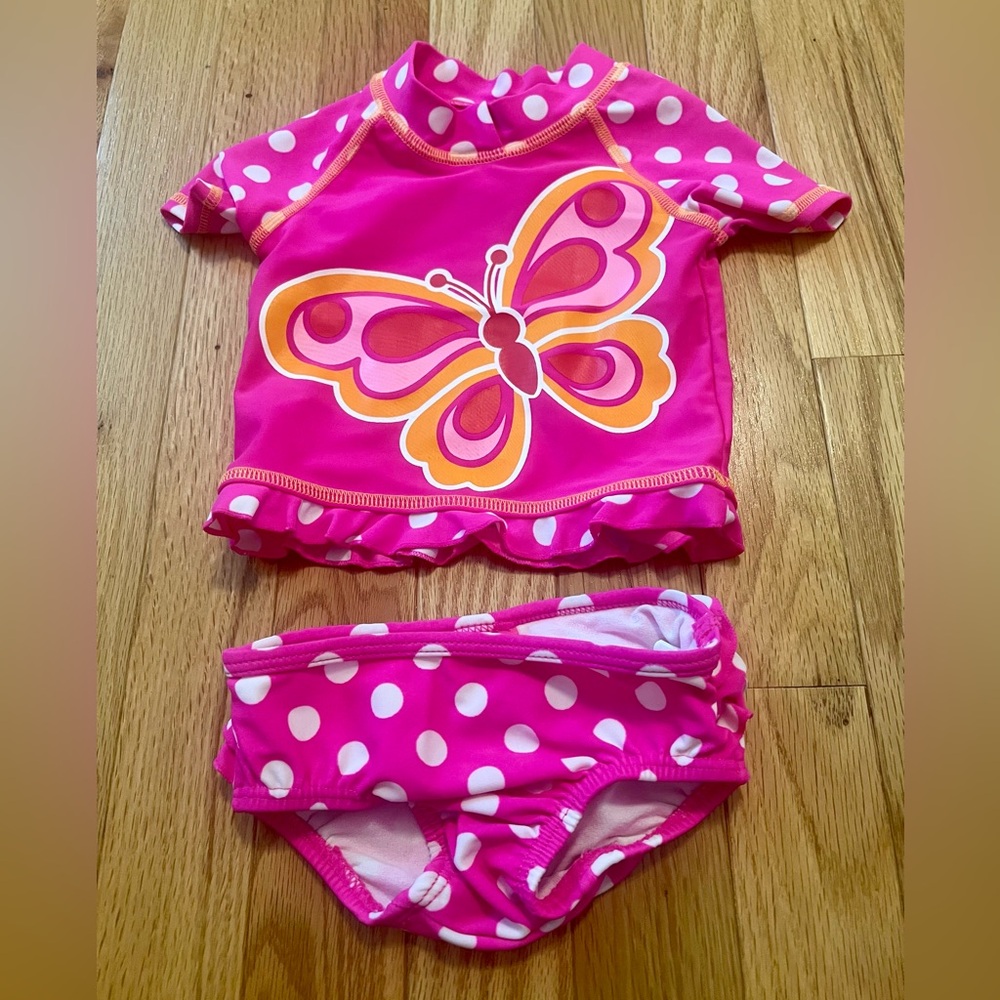 Baby girl rashguard swimsuit